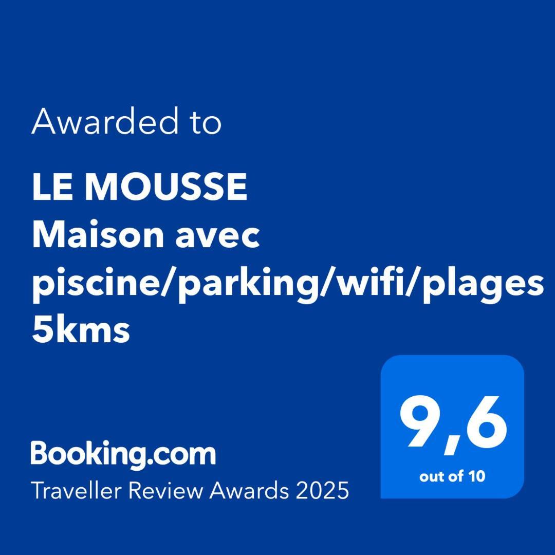 Le Mousse Maison Avec Piscine/Parking/Wifi/Plages 5Kms 莱马特 外观 照片